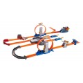 Трек Хот вилс Двойное ускорение Hot Wheels Track Builder Total Turbo Takeover Track Set 