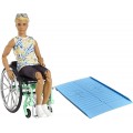 Лялька Барбі Кен шарнірний в інвалідному візку Barbie Ken Fashionistas Wheelchair Tie-Dye 