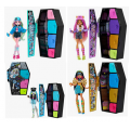 Шарнірна Кукла лялька Monster High Clawdeen Wolf Frankie Stein Lagoona Cleo De Nile Dress-Up Locker Skulltimate Secrets 2023 Монстер Хай Френкі Штейн і модний набір +19 сюрпризів