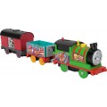 Паровозик потяг моторизований  Перс Thomas & Friends Motorized Toy Train Graffiti Percy Tender & Cargo