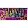 Ігровий набір Дісней Прінцес набір 7 ляльок Маттел Disney Princess Story Sparkle Rapunzel, Cinderella, Tiana, Jasmine, Ariel, Aurora ,Belle