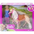 Ігровий набір Блондинка Барбі та кінь Barbie  Horse  Blonde Fashion Doll Riding