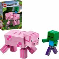 Lego Minecraft Большие фигурки Minecraft Свинья и Зомби-ребёнок 21157