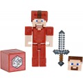 Фигурка Майнкрафт  Стив в кожаной броне Minecraft Steve in Red Leather 