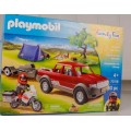 Конструктор Плеймобил Playmobil 70116 Пикап, мотоцикл и кемпинг