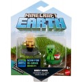 Набор Фигурок мини Майнкрафт Minecraft  крипер и житель Mattel Minecraft Earth Boost mini