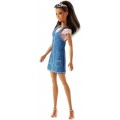 Кукла Барби модница в джинсовом сарафане Barbie Overall Awesome Fashion