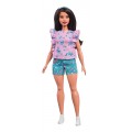 Барби Пышная кукла Модница в цветочный принт Barbie Floral Frills Fashion 