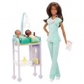 Кукла барби детский доктор педиатр мулатка брюнетка Barbie Baby Doctor 