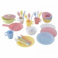 KidKraft 27 предметов игрушечная детская посуда Cookware Set  Pastel