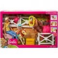 Барби Верховая езда и объятия Barbie Hugs N Horses Playset, Blonde