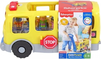 Великий шкільний  дитячий автобус каталка Fisher-Price Little People Big Yellow School Bus