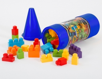 Конструктор детский Crayola Blocks Crayon Tube, крупные детали 40шт синий