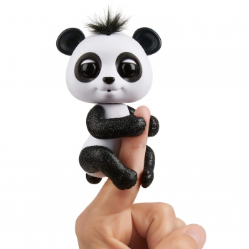  Блестящая интерактивная ручная панда Дрю Glitter drew Baby panda Fingerlings