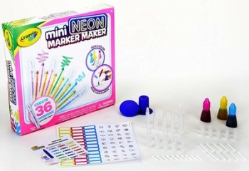 Crayola Marker Maker Фабрика 36 ароматных мини маркеров неон Mini Neon