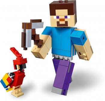 Lego Minecraft Стив с попугаем 21148