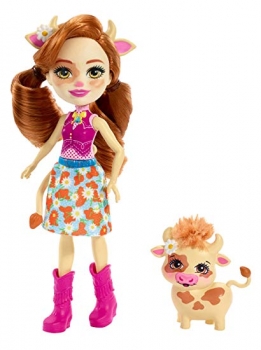 Кукла Enchantimals коровка Кейли и ее друг Кардл Cailey Cow & Curdle FXM77