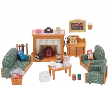 Гостинная с камином Calico Critters Deluxe Living Room Set 