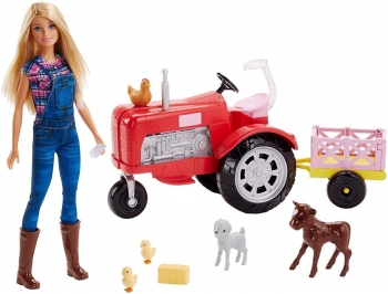 Кукла Барби фермер и трактор Barbie Doll and Tractor