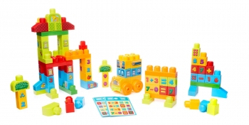 Конструктор 120 деталей Учим математику  Mega Bloks Build ´N Learn Math 