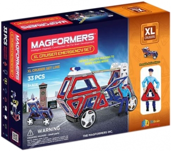 Магнитный конструктор Magformers Крейсеры XL, Спасатели, 33 элемента