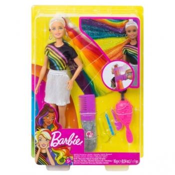 Барби Радужная  сияние волос Barbie Rainbow Sparkle Hair Doll FXN96