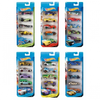 Коллекционный набор из 5 машинок Хот Вилс Hot Wheels  5 Car Gift 