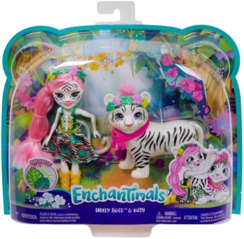 Enchantimals Энчантималс  Белый тигр Тэдли и Китти Tadley Tiger & Kitty