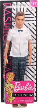 Кен Модник в белой рубашке с бабочкой Barbie Fashionistas Ken 117