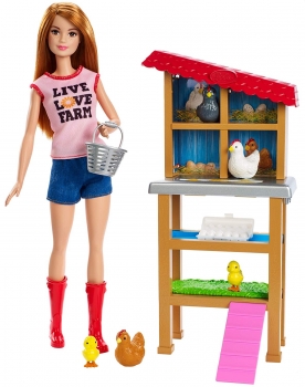 Кукла Барби куриная ферма Barbie Chicken Farmer