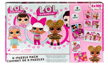 Набор пазлов ЛОЛ 8шт  L.O.L. Surprise! 8-Pack of Jigsaw Puzzles