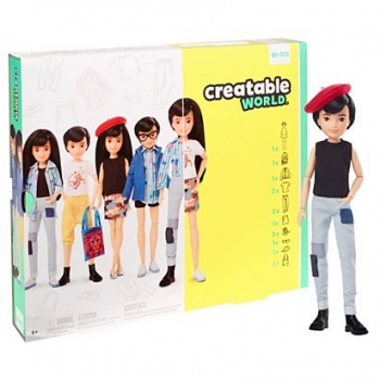 Кукла Creatable World Black Straight Hair Создаваемый мир темные прямые лук