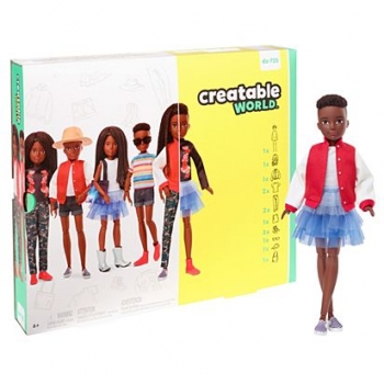 Кукла Creatable World Black Braided Hair Создаваемый мир темные заплетенные