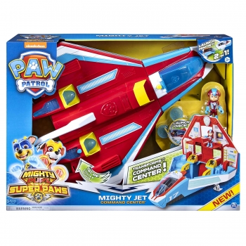 Щенячий патруль Paw Patrol корабль ракета 2в1 Transforming Mighty Pups Jet Command Center