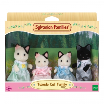 Сильваниан Фемелис черно-белые коты Sylvanian Families Tuxedo Cat Family 