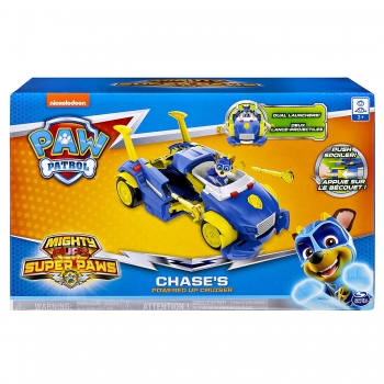 Paw Patrol Щенячий патруль Могучие Щенки Гонщик Чейз Mighty Pups Super Paws Chase Deluxe Vehicle