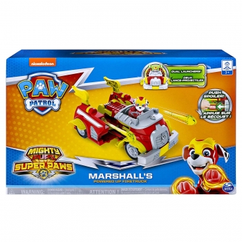 Paw Patrol Пожарная машина трансформер Супер герой Маршалл Mighty Pups Super Paws Marshall  Fire Track