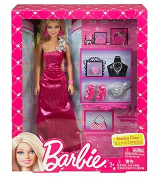 Кукла Барби в вечернем платье с аксессуарами Barbie Evening Gown