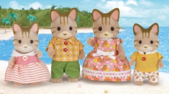 Набор фигурок Sylvanian families Семья Полосатых Котов Calico critters
