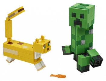 Lego Minecraft Большие фигурки Minecraft Крипер и Оцелот 21156