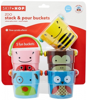  Набор ведерок для купания Skip Hop Zoo Stack and Pour Buckets, Rinse Cups