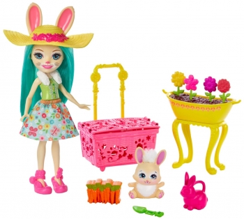 Enchantimals Волшебный сад Флаффи Кроля и Моп GJX33 Wonderwood Bunny Blooms Fluffy Bunny Mop 