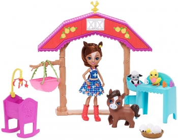 Набор Enchantimals Звериная ферма Детский саддля зверей Harvest Hills Barnyard Nursery