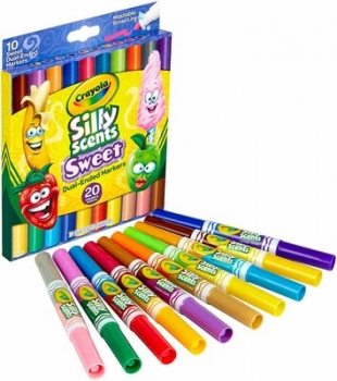 Смываемые фломастеры с запахом Crayola Silly Scents Washable Markers  20 цветов