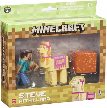 Набор фигурок Minecraft  Майнкрафт Стив с ламой Steve with Llama и лама 