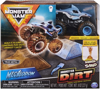 Машинка внедорожник Monster Jam Megalodon   с кинетическим песком 
