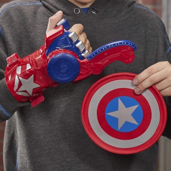 Оружие Щит Нерф NERF Капитан Америка  Марвел Marvel Avengers Captain America Power Shield SlingHasbro  
