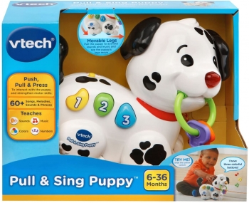 Интерактивная  развивающая музыкальная игрушка щенок VTech Pull and Sing Puppy