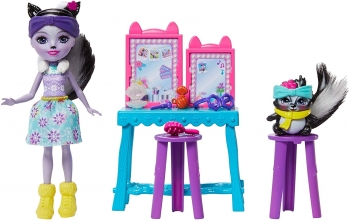 Игровой набор Туалетный столик и кукла Сейдж Скунс  Enchantimals Stinkin´ Cute Vanity  GJX34