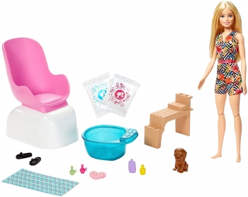 Кукла Барби Салон маникюр и педикюр Barbie Mani-Pedi Spa GHN07